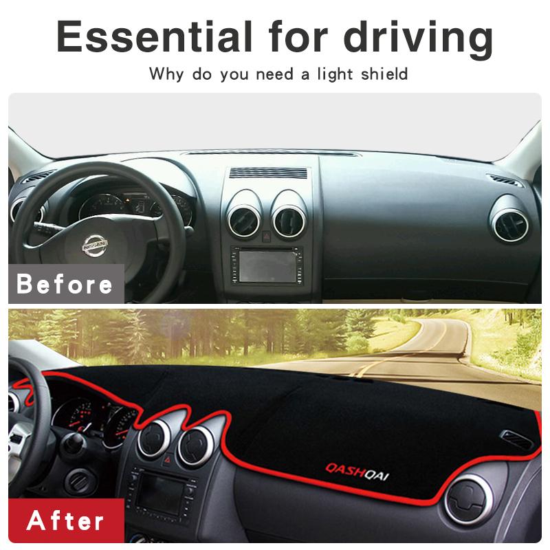 Для Nissan Qashqai J10 2008 2009 2010 2011 2012 2013 Автомобильная приборная панель Солнцезащитный козырек Приборный стол Ковры Аксессуары для интерьера