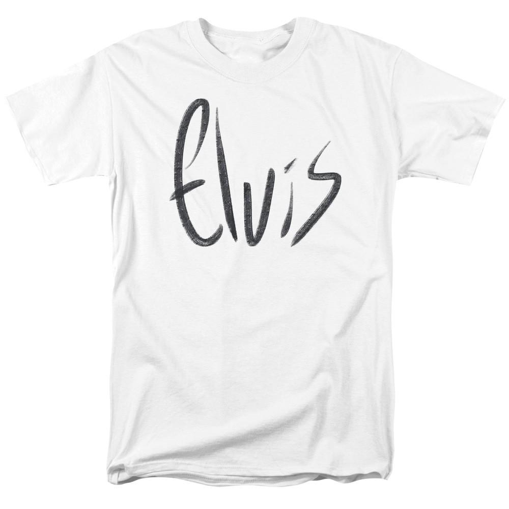 Elvis Presley Sketchy Name Licensed Adult T-Shirt