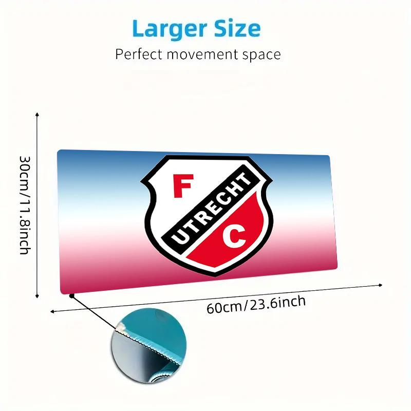 FC Utrecht Print Cushion Non-slip Laptop Tablet Big Mousepad XXL Mat Mini PC Playmat With Lock edge