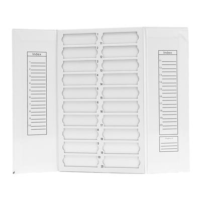 Планшет для микроскопных стекол на 20 мест, картонный, складной, органайзер для хранения слайдов, размер ячейки 8x2,5 см