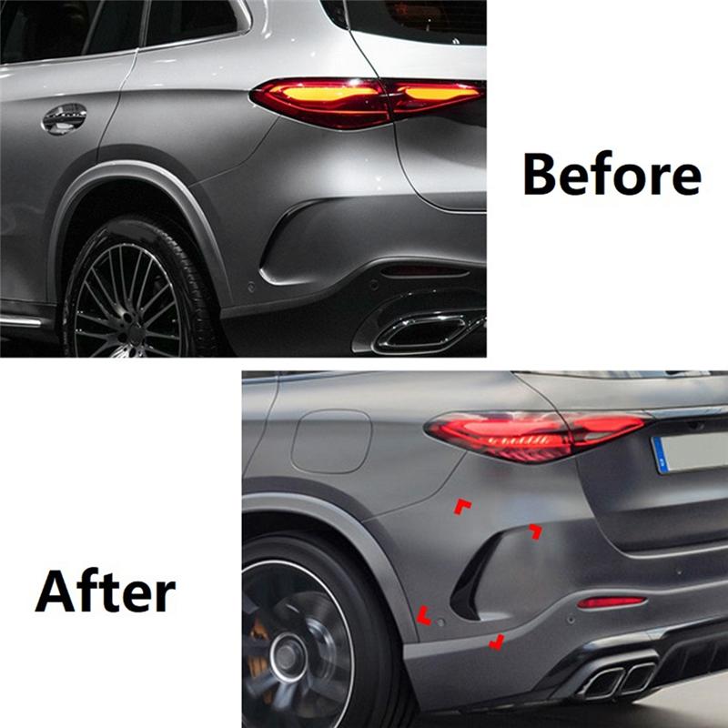 For Mercedes Benz GLC Class X254 AMG Line 2024 Rear Bumper Trim Lip Spoiler Fender Canards F Parts , Black