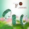 Jewelry 2022 Trend Natural Green Agate Ring Earrings Jewelry Set Fashion 925 Sterling Silver Women's Fine Jewelry