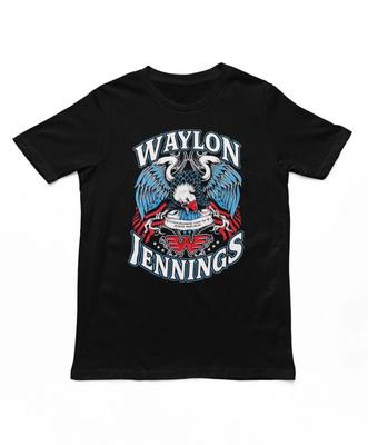 Футболка Waylon Jennings Lonesome Футболка с принтом кантри-рок группы Унисекс