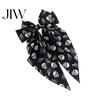 Halloween Themed Hair Accessory Bow Spring Clips for Women, Pumpkin Skeleton Ghost Hand Printed Hairpin Fabric Barrettes, Cute Horror Accessories