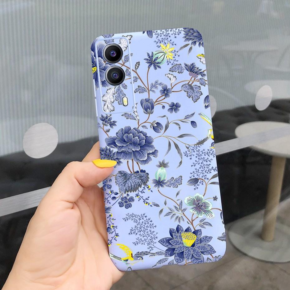 For Vivo Y53S 5G Case Vivo Y72 5G V2041 Phone Cover Silicone Cactus Soft Funda For Vivo Y52 Y 53s Y72 5G Sunflower TPU Bumper