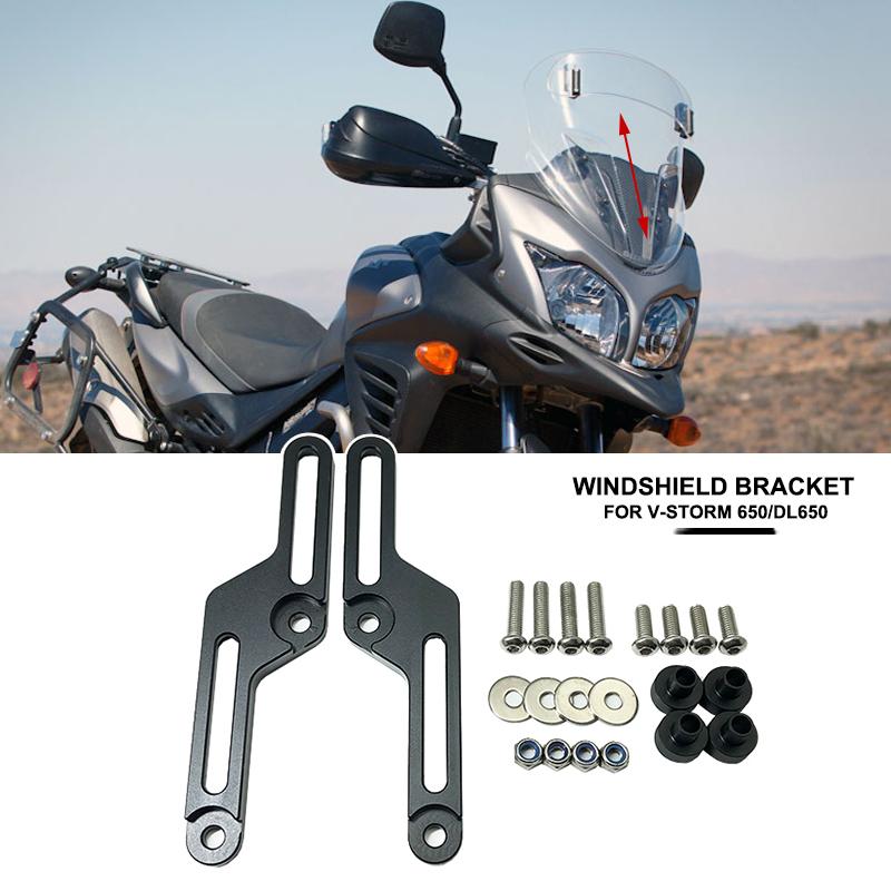 Windscreen Adjusters For SUZUKI V-STORM 650 DL650 Motorcycle CNC Windshield Bracket V STROM 650 DL 650 2017-2023 2020 2021 2022