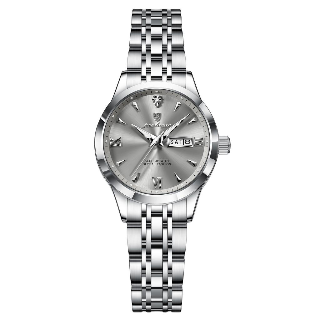Ladies Watch Double Calendar Luminescent With Calendar Design For Business And Casual Wear