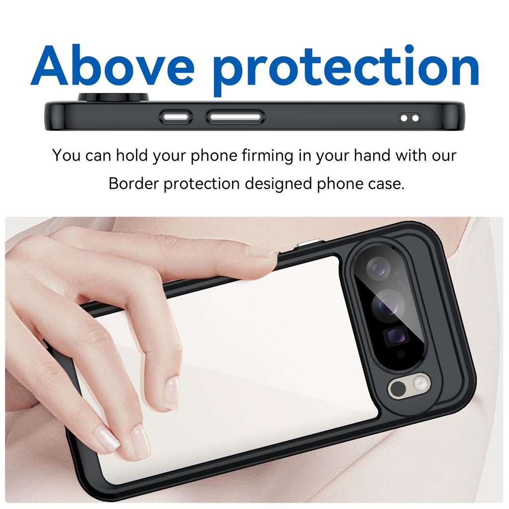 Роскошный прозрачный цветной чехол для телефона из ПК+ТПУ для Google Pixel 11 Pro XL 10A 9 8 7 6 Pro 8A 7A Ударопрочный бампер Защитная крышка