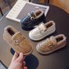 Модные зимние и весенние британские детские кожаные туфли для девочек Детские мягкие туфли Мэри Джейн из металла для детей Модные повседневные однотонные туфли-лоферы для малышей