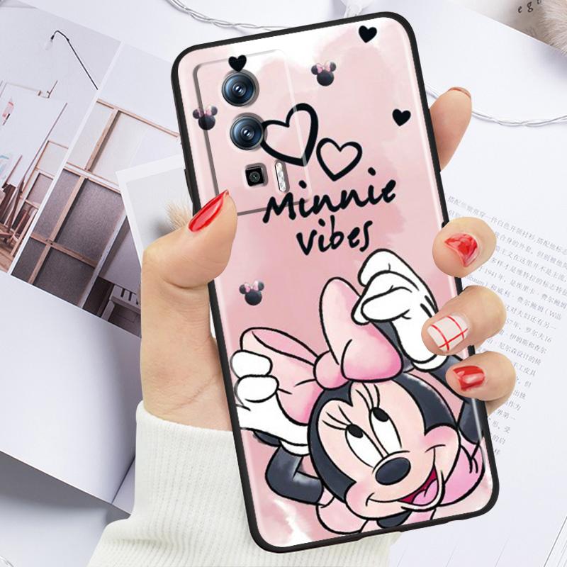 Розовый Микки Маус для Xiaomi Redmi 9A 9C 9AT 10C 9 9T 10 12C 13C 8 12 K60 A1 K50 K40 5G черный мягкий чехол для телефона
