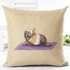 Hamster Yoga Cushion Cover Cotton Linen Pillow Case Animal Hamster Painting Decorative Pillowcase Home Accessories Cushion Cover
