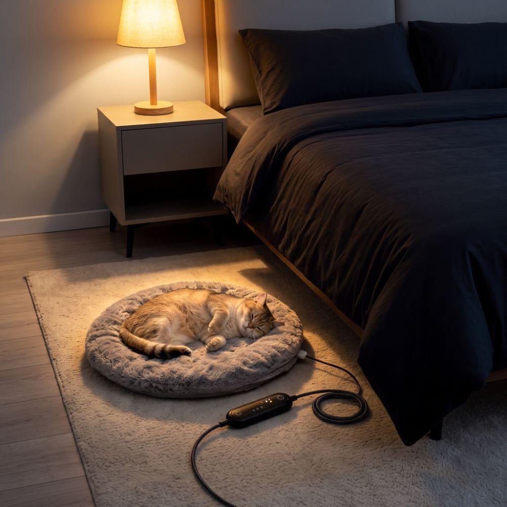 USB Charging Pet Plush Electric Blanket Soft Warm Pet Heating Mat Indoor Warming