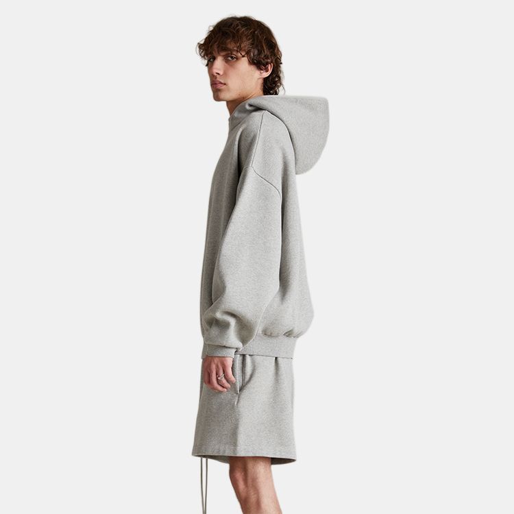 Fear of God Essentials Худи с капюшоном Темно-серый Овсяный Мужские Топы Серый 192SP242053F
