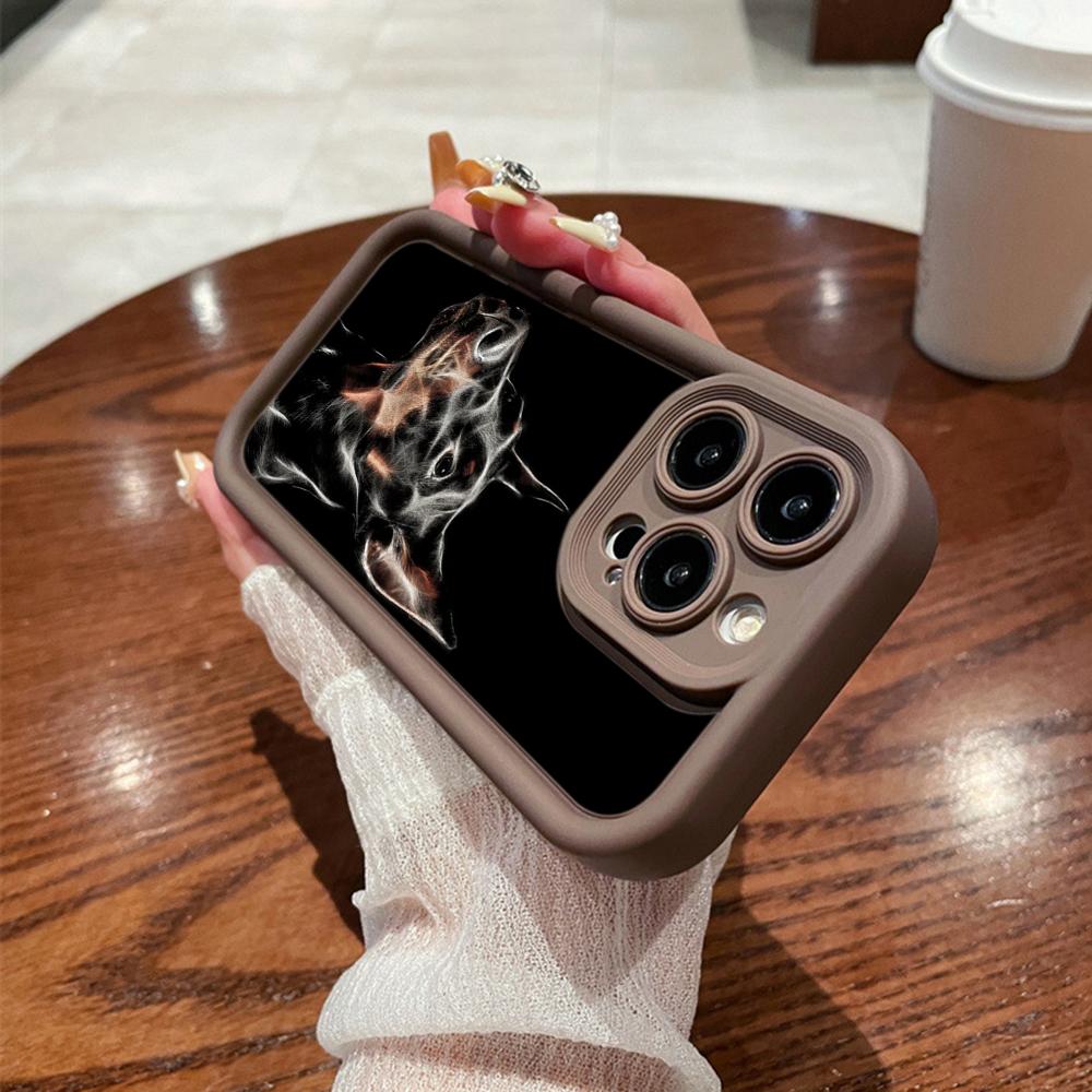 Мягкий чехол из ТПУ с ангельскими глазками для Samsung A10 A30 A50 A13 A23 A53 A14 A24 A34 A54 A15 A25 A35 A55 S20 S23 FE S24 Ultra Ae52 Animal Dog Doberman art