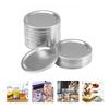 24 Pcs Tinplate Cover Metal Canning Jar Lids Spill Proof Caps Wide Mouth Mason Airtight Bottle Caliber Reusable
