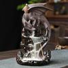 1pc Dragon Ceramic Waterfall Incense Holder - Add A Magical Touch To Your Home Decor! (Without Incense)