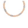 APM Monaco Square connected synthetic cubic zirconia alloy plated with 18k gold bracelet women's rose gold PB5343OX