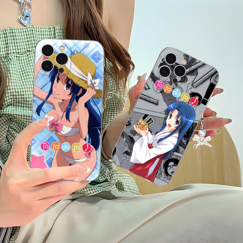 Чехол для мобильного телефона Toradora Kawashima для iPhone 17 16 15 14 13 12 11 X XR XS Air Pro Max Plus Mini Прозрачный Цветной Чехол Роскошный