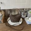 Ретро леопардовый принт маленькая сумка женская осень и зима универсальная 2025 новая популярная сумка через плечо мессенджер повседневная корейская сумка-ведро
