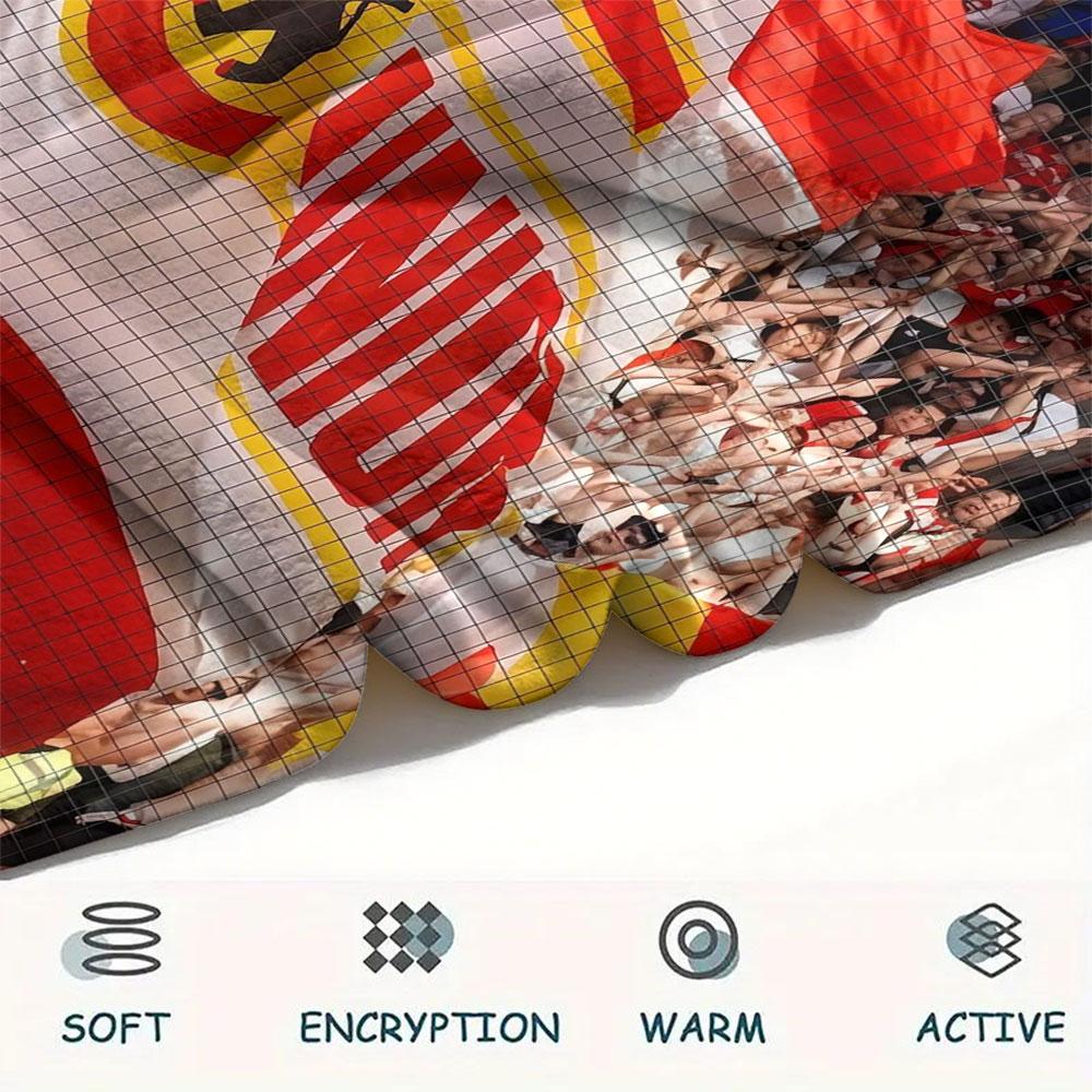 Union Berlin logo Printed Flannel Blanket, soft throw for bedroom sofa, washable, fan merchandise, great gift.