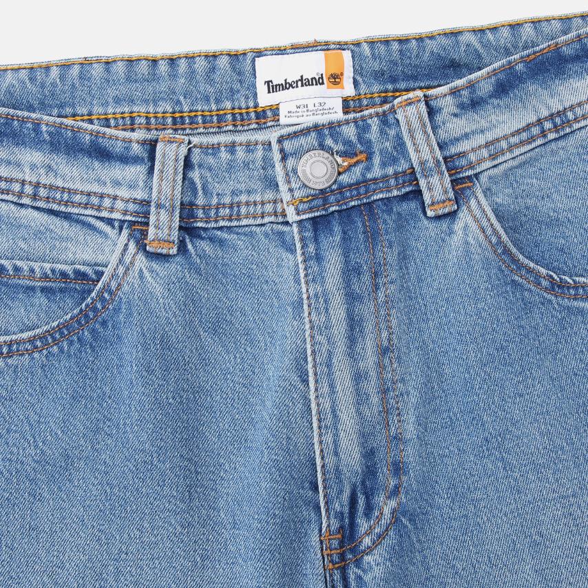 Timberland SS26 Однотонные дышащие прямые джинсы, приятные для кожи, мужские джинсы A6GM7-BQ8