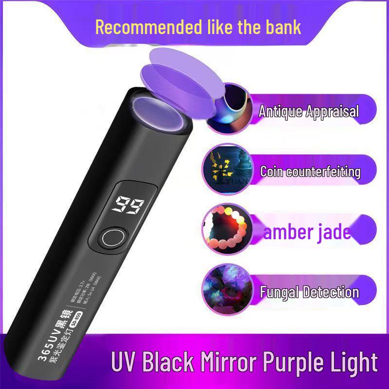 Rechargeable UV Flashlight for Pesticide and Fungal Detection - 365nm Waterproof Bordeaux Mixture.