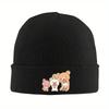 1pc Rilakkuma Family Strawberry Party Beanie Hats Bonnet Hats Adult Cool Gym Knitted Hat Spring Graphic Warm Soft Caps