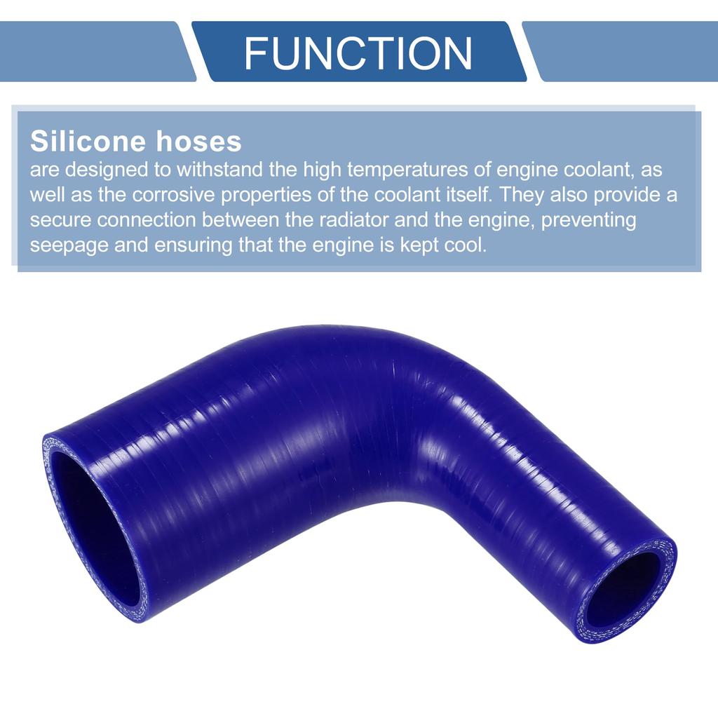 X AUTOHAUX 1 шт. 25 мм/0,98"-45 мм/1,77" Внутренний диаметр 90 мм/3,54" Длина 90 градусов Синий Автомобильный силиконовый шланг Шланг Универсальный