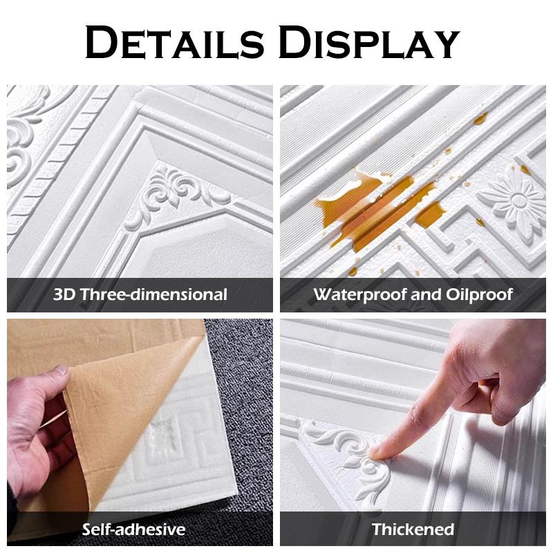 Водонепроницаемые настенные наклейки DIY 3D Теплые настенные украшения для спальни Современная гостиная Самоклеящиеся обои Покраска Товары для дома