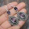 Amethyst Gemstone Handmade Solid 925 Sterling Silver Jewelry Earring For Women