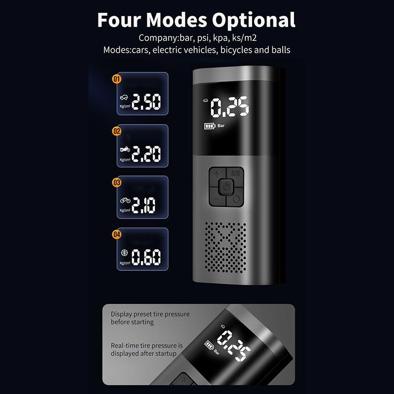 Многофункциональный электрический воздушный насос Портативный автомобильный воздушный компрессор Накачиватель шин