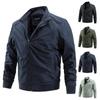 New Cotton Clip Trend Reversible Men's Solid Color Coat Zipper Stand Collar Jacket