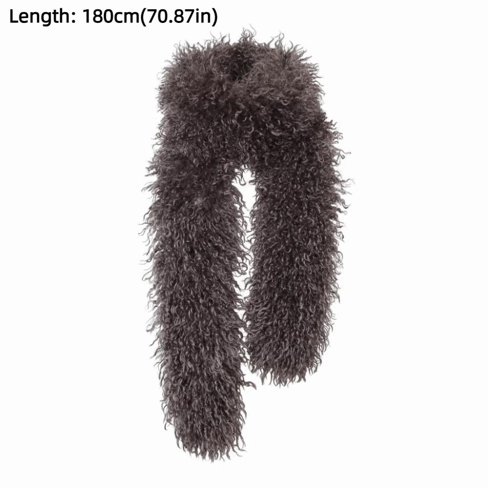 Windproof Imitation Wool Scarf Thick Fluffy Scarf Fashion Winter Scarf  Winter