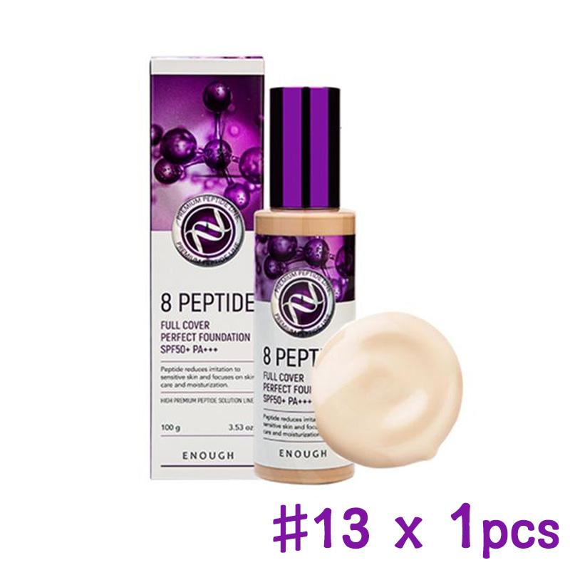 ENOUGH Тональная основа Premium 8 Peptide Full Cover Perfect 100 г (9 вариантов)