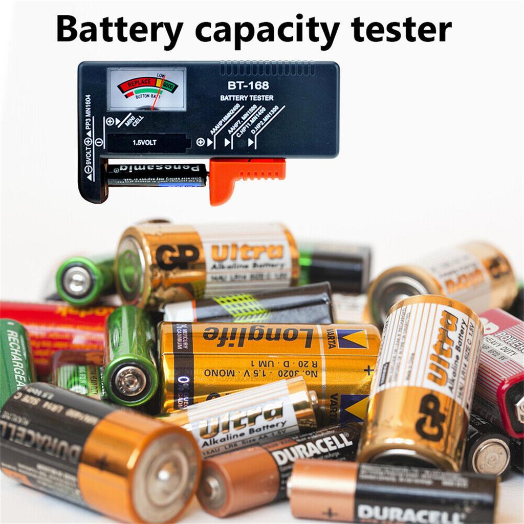 Bt168 Battery Capacity Tester Quick Check Pointer Type Aaa 9v 1.5v Button Capacitance Diagnostic Tool