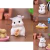 Adorable Resin Figurine Hamster Mini Ornaments For Terrarium Or Bonsai Display
