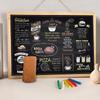 Hanging Chalkboard Double-Sided Blackboard Memo Board Writing Board Small Hanging Blackboard for Home Office Kitchen