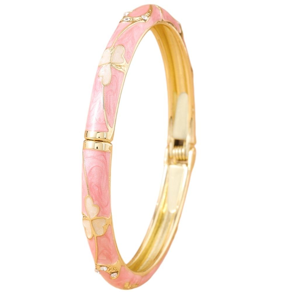 Enamel Floral Vintage Cloisonne Bangle Traditional Women's Hand Bracelet  Girls