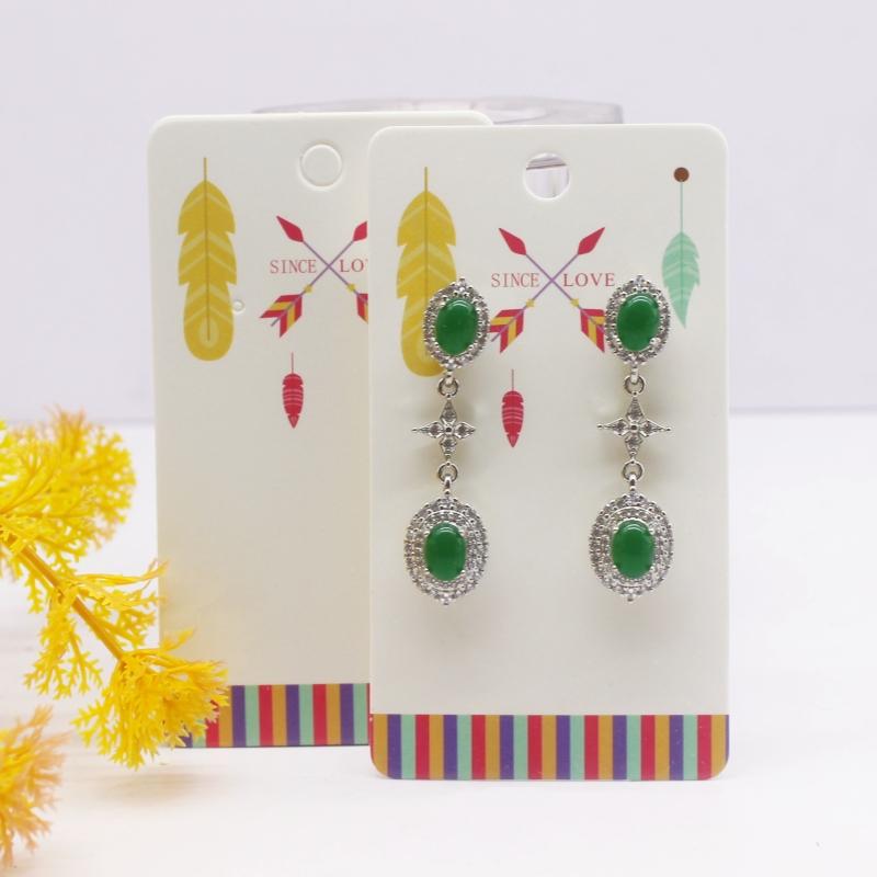 50pcs 5x9cm Earrings Cards Paperboard Jewelry Newest Arrived Popular Display Cardboard Hot Sale Fashion Design Delicate Cards