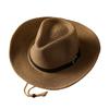 Summer Western Style Straw Hat Unisex Large Head Circumference Sun Protection Travel Cap
