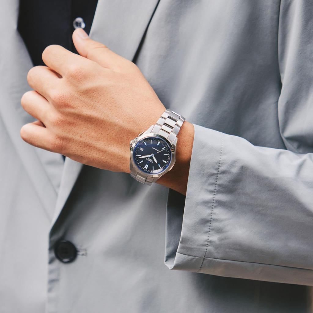 Часы Casio Oceanus (Официальный японский продукт) Радиоуправляемые солнечные часы, OCW-S100-1AJF Серебристые / OCWS100B1AJF Черные