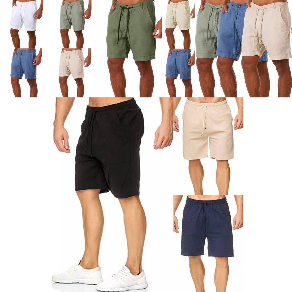 Comfortable Summer Mens Shorts With Moisture-wicking Fabric For Yoga And Fitness