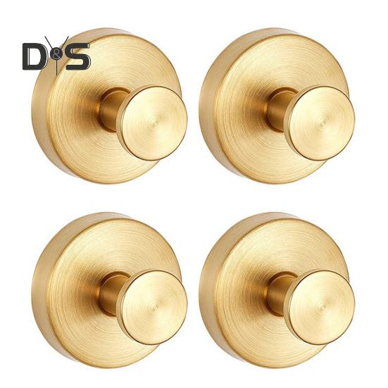 4 шт. настенных крючков, нержавеющих, устойчивых к коррозии, легко устанавливаемых, из нержавеющей стали, водонепроницаемых, с присоской, не требующей сверления, крючков для халатов и пальто