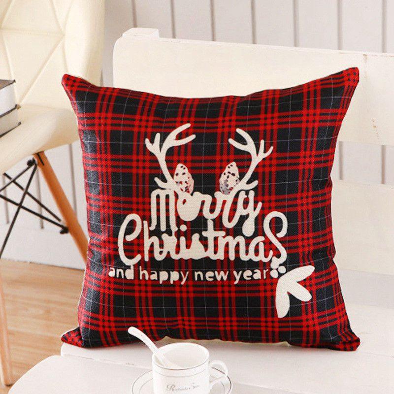 Luxurious Christmas Pillow Case Glitter Cotton Linen Sofa Throw Cushion Cover For Cozy Living