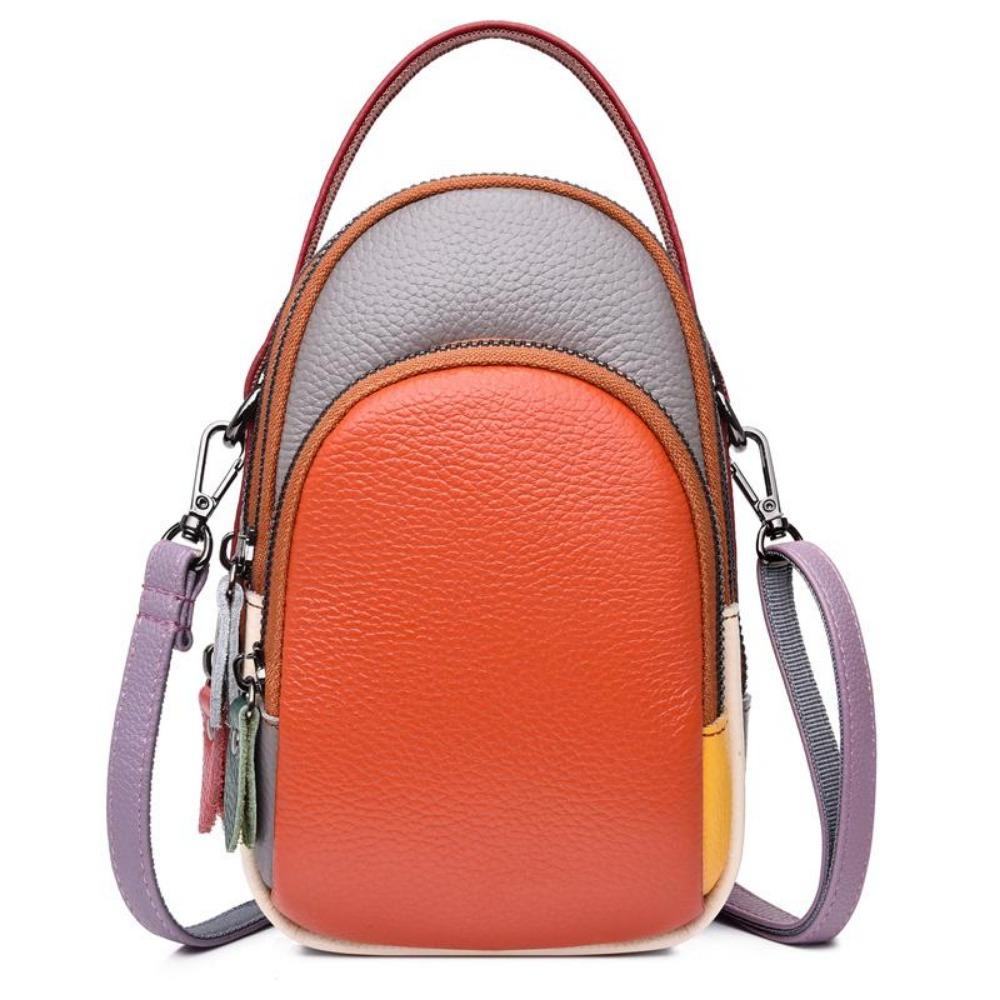 Women Handbag Color Genuine Leather Shoulder Bag Fashion Luxury Female Messenger Bag Designer Mini Mobile Phone Bags and Wallets