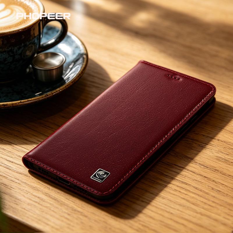 Роскошный чехол из натуральной кожи для Xiaomi Poco F8 F7 F6 F5 F4 F3 F2 F1 5G Ultra GT Pro Текстура Волна Воды Чехол-книжка
