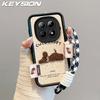KEYSION Мультяшный милый плюшевый чехол с вышивкой для Redmi Note 15 Pro 5G 15 4G с ремешком, силиконовый противоударный чехол для телефона для Xiaomi POCO M8 5G