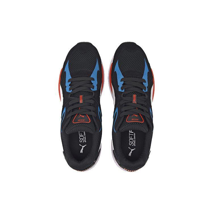 Puma Axis Plus Round Toe Lace-Up Shock Absorbing Non-Slip Lightweight Low-Top Running Shoes Unisex Sneaker White Black Blue 370286-08