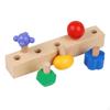 5 Pieces Wooden Nuts and Bolts Staking Toys Educational Hand Eye Coordination Pretend Play