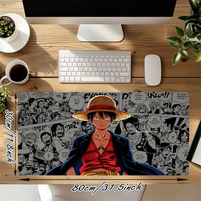 1 шт. One Piece Игровой коврик для мыши, коврик для клавиатуры и стола, нескользящий, с прорезиненным краем, водонепроницаемый коврик для мыши, для офиса, домашнего декора S1658